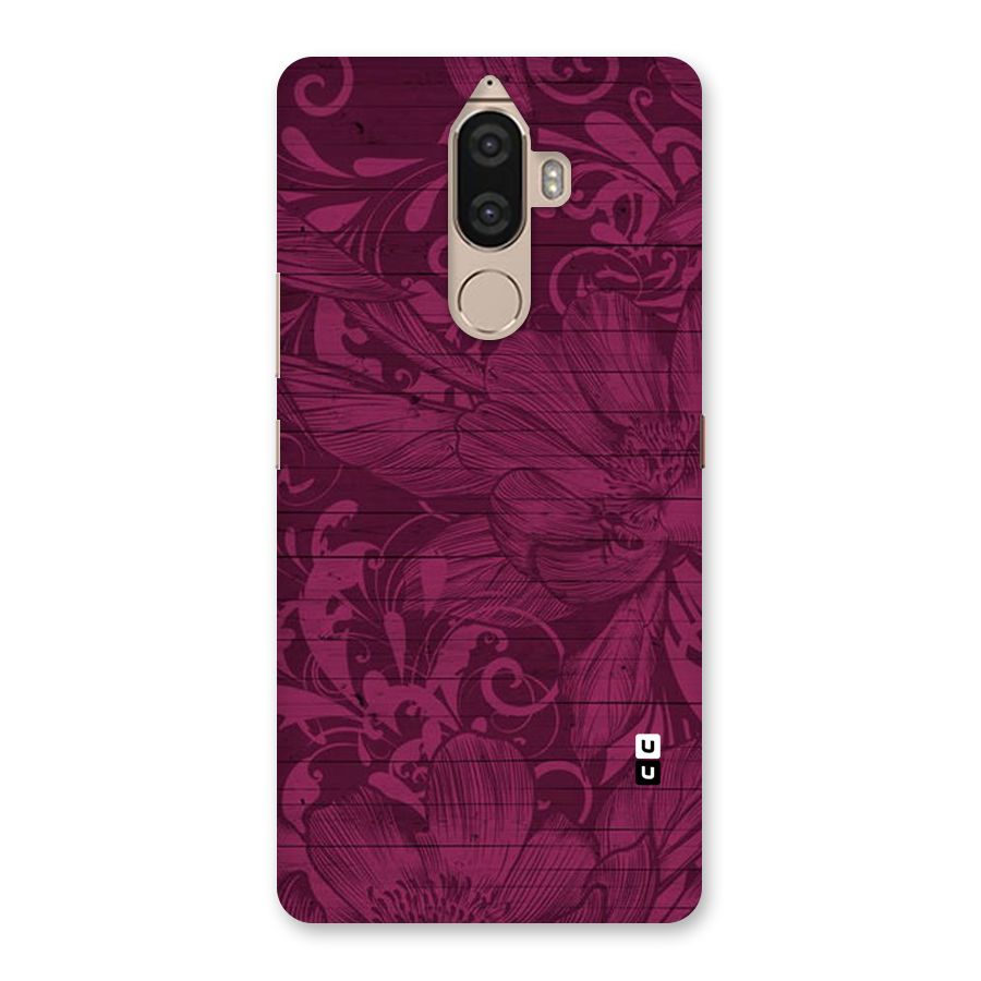 Magenta Floral Pattern Back Case for Lenovo K8 Note