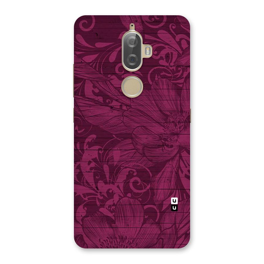 Magenta Floral Pattern Back Case for Lenovo K8 Plus
