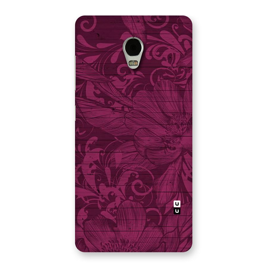 Magenta Floral Pattern Back Case for Lenovo Vibe P1