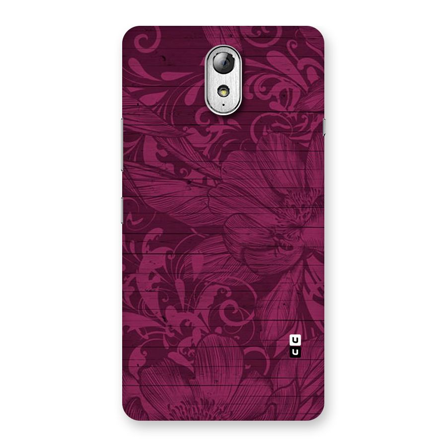 Magenta Floral Pattern Back Case for Lenovo Vibe P1M