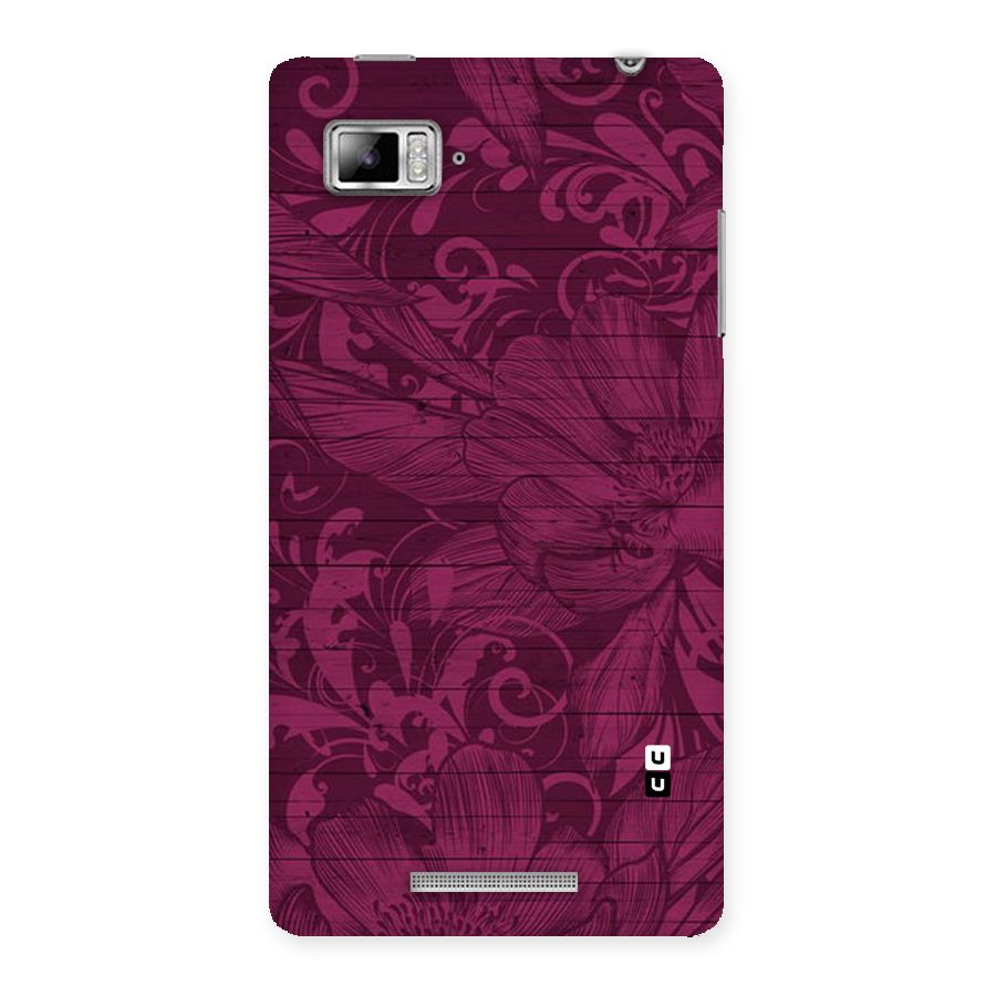 Magenta Floral Pattern Back Case for Lenovo Vibe Z K910