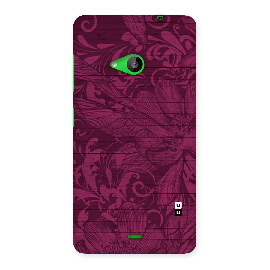 Magenta Floral Pattern Back Case for Lumia 535