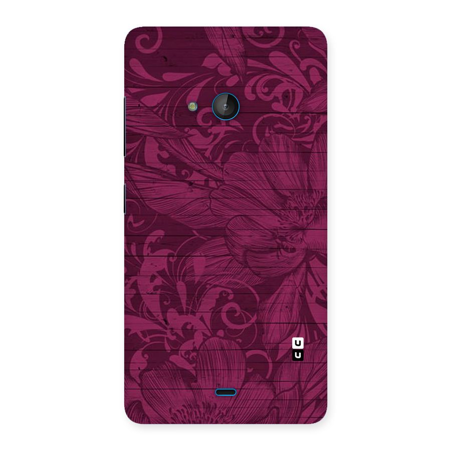 Magenta Floral Pattern Back Case for Lumia 540
