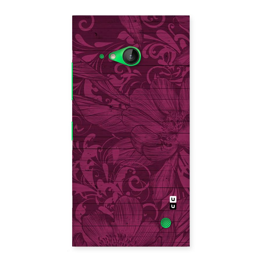 Magenta Floral Pattern Back Case for Lumia 730