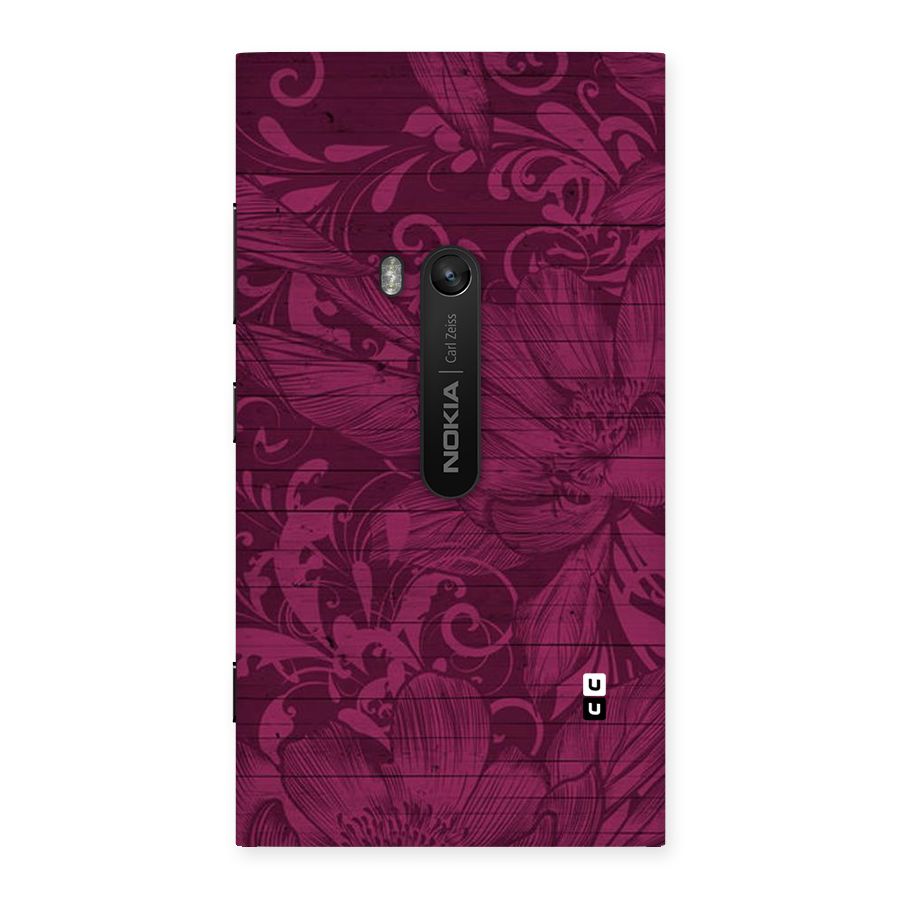 Magenta Floral Pattern Back Case for Lumia 920