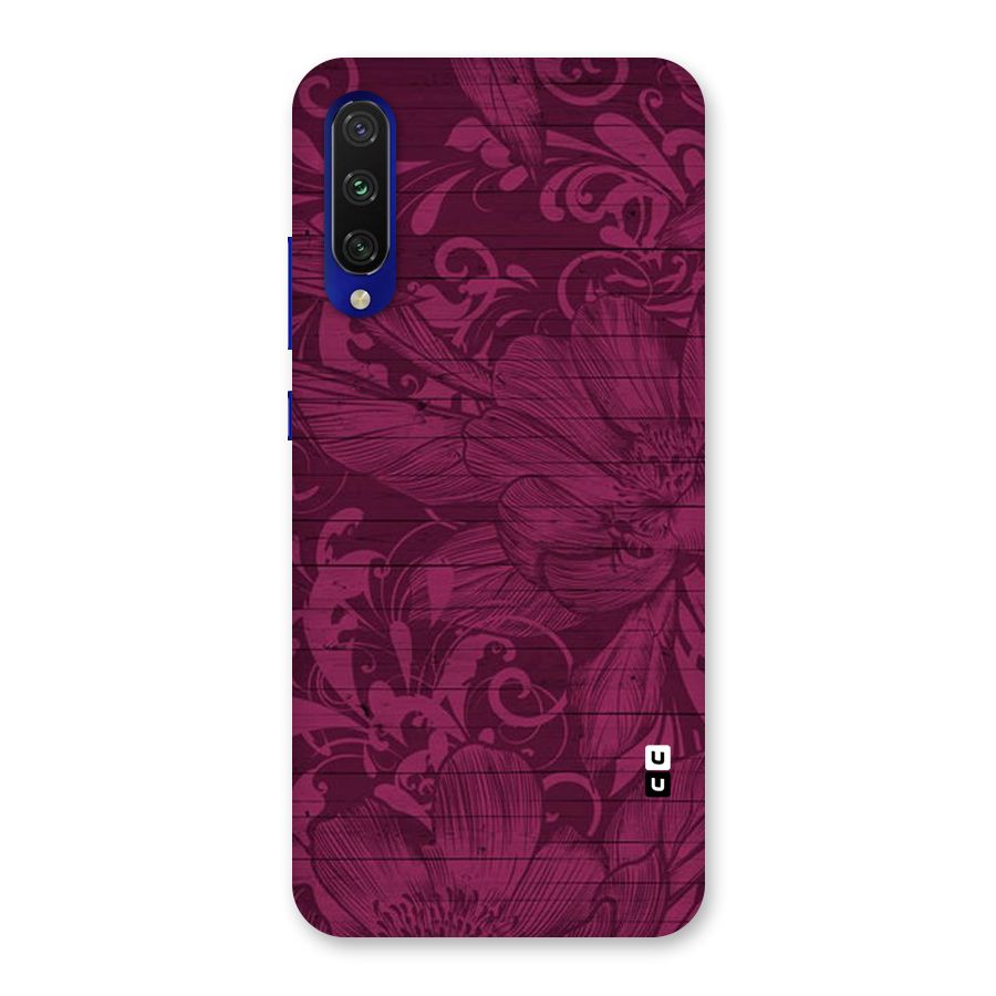 Magenta Floral Pattern Back Case for Mi A3