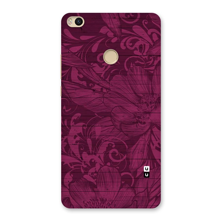 Magenta Floral Pattern Back Case for Mi Max 2