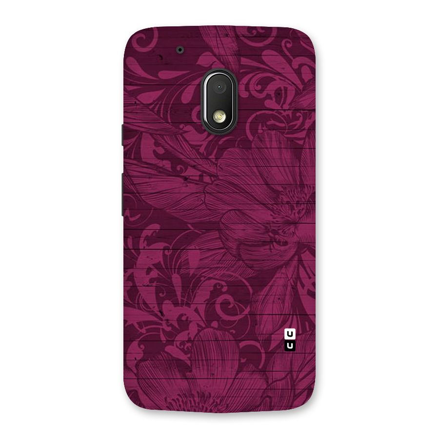 Magenta Floral Pattern Back Case for Moto G4 Play