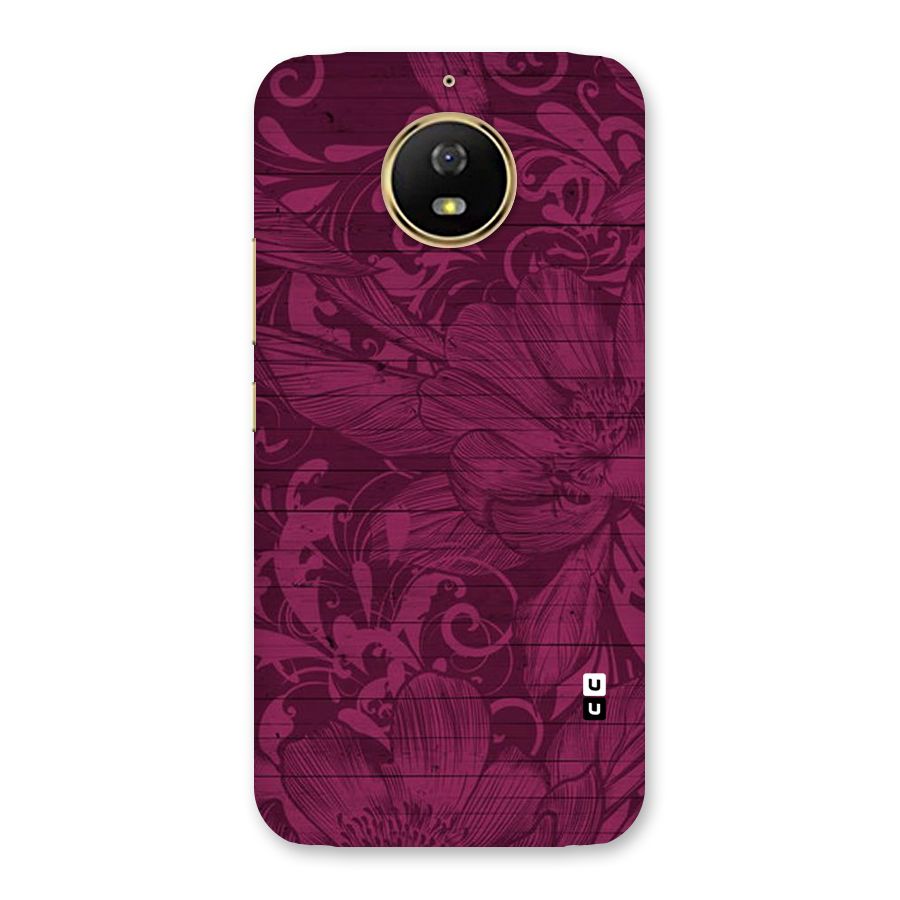 Magenta Floral Pattern Back Case for Moto G5s
