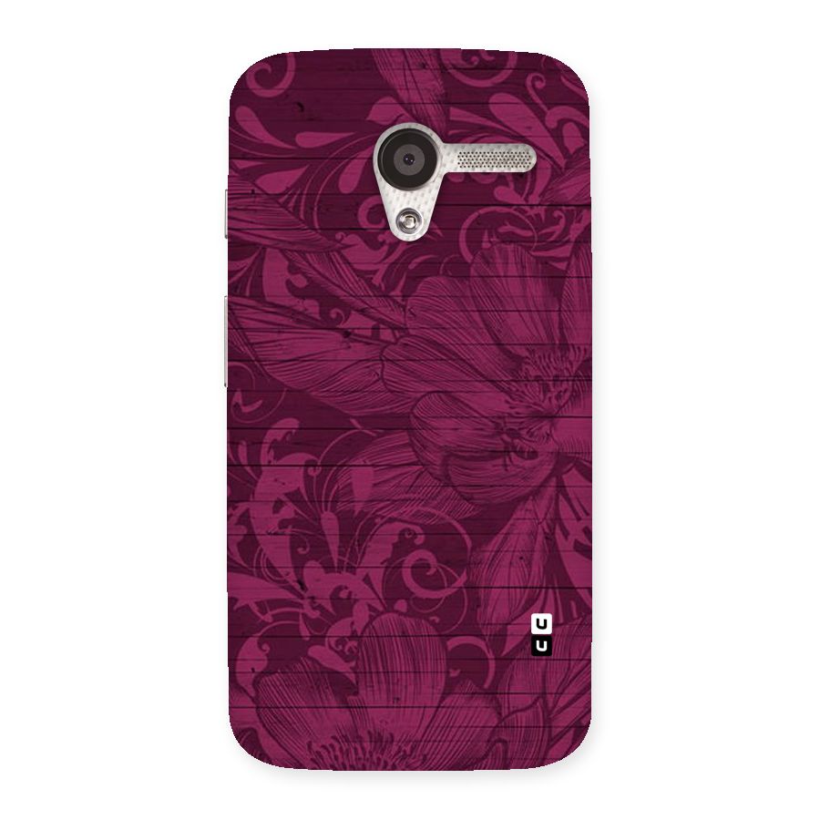 Magenta Floral Pattern Back Case for Moto X