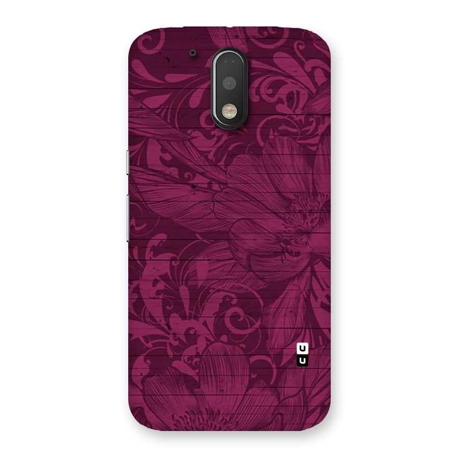 Magenta Floral Pattern Back Case for Motorola Moto G4