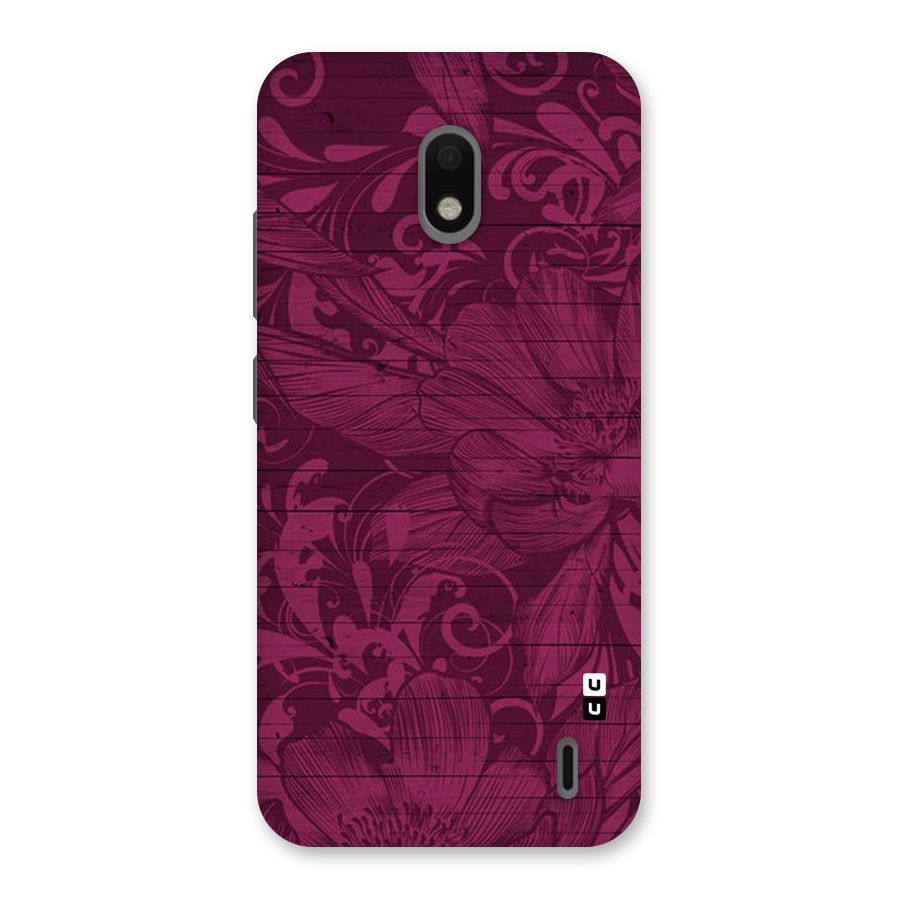 Magenta Floral Pattern Back Case for Nokia 2.2