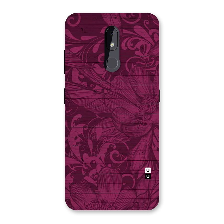 Magenta Floral Pattern Back Case for Nokia 3.2