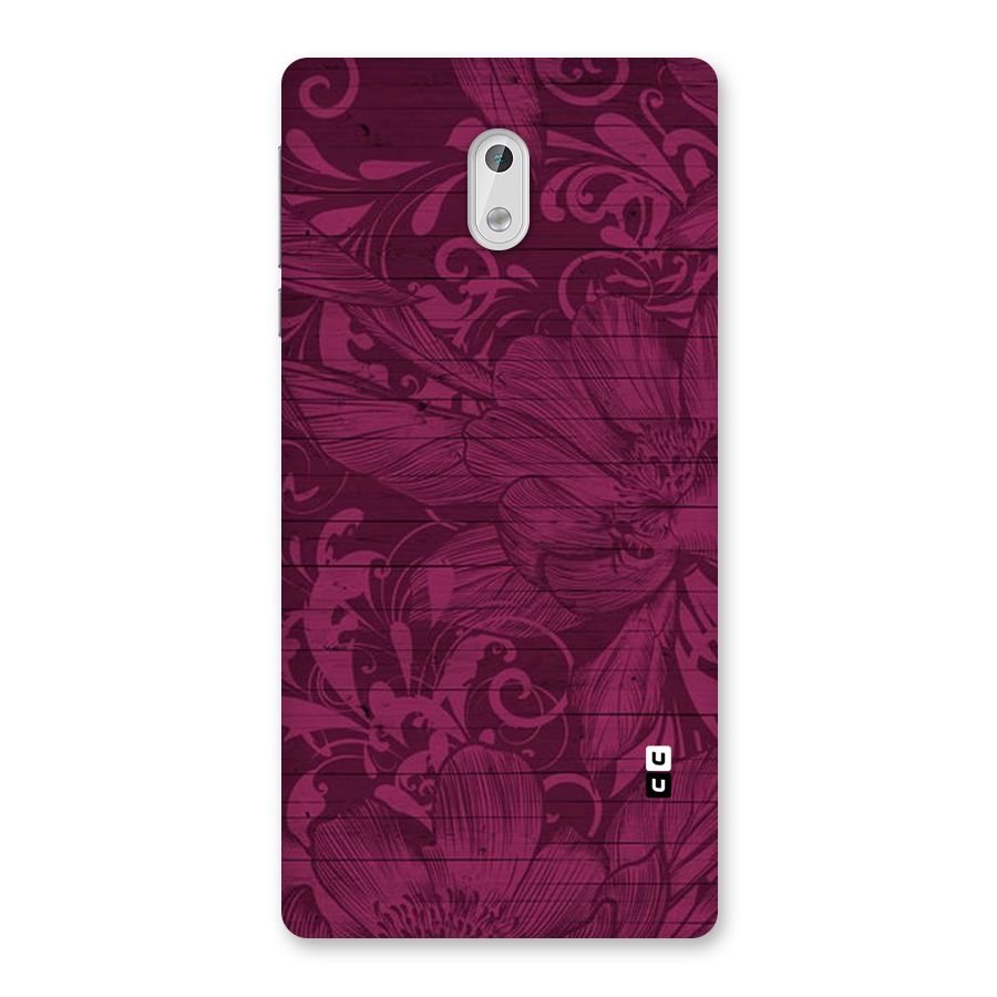 Magenta Floral Pattern Back Case for Nokia 3