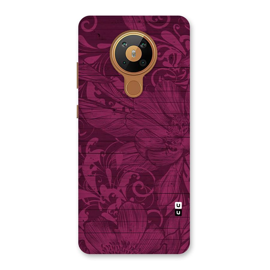 Magenta Floral Pattern Back Case for Nokia 5.3