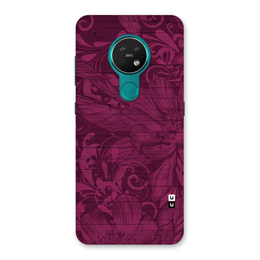 Magenta Floral Pattern Back Case for Nokia 7.2