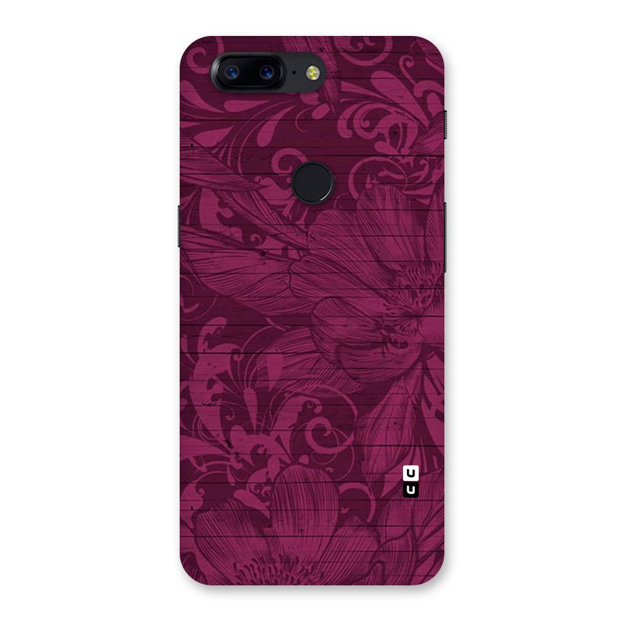 Magenta Floral Pattern Back Case for OnePlus 5T