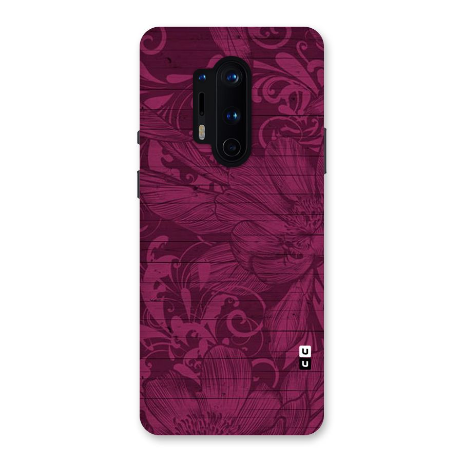 Magenta Floral Pattern Back Case for OnePlus 8 Pro