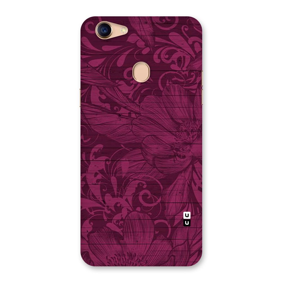 Magenta Floral Pattern Back Case for Oppo F5 Youth