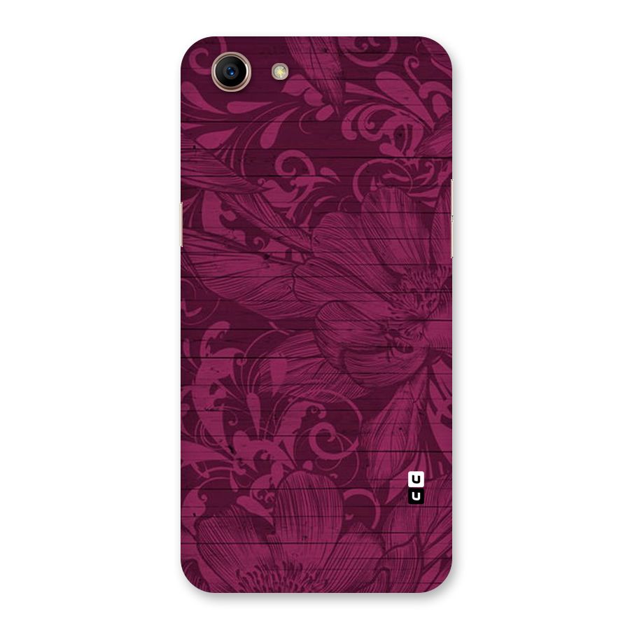 Magenta Floral Pattern Back Case for Oppo A83 (2018)