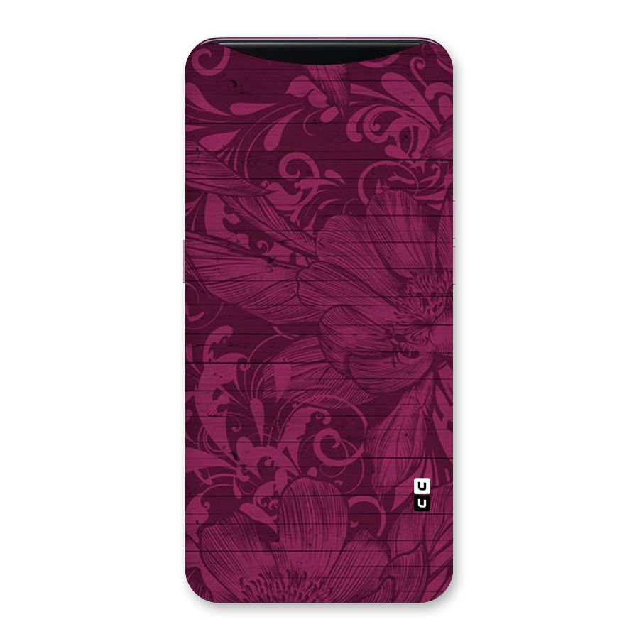 Magenta Floral Pattern Back Case for Oppo Find X