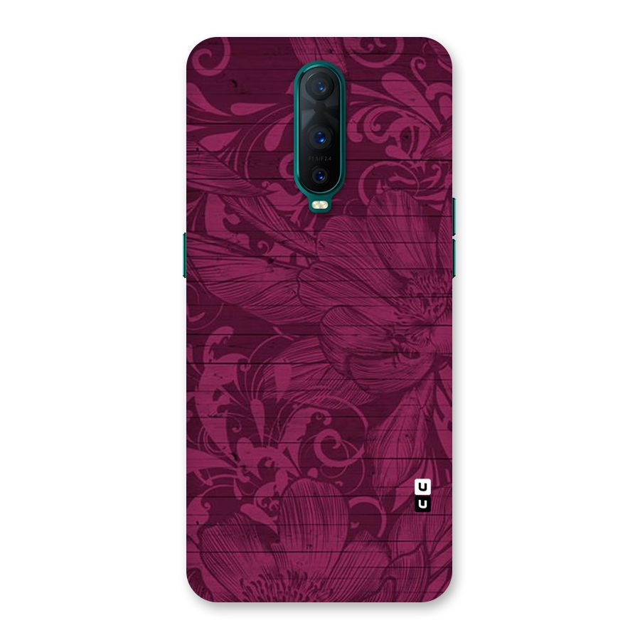 Magenta Floral Pattern Back Case for Oppo R17 Pro