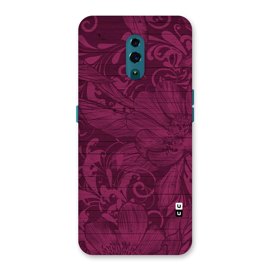 Magenta Floral Pattern Back Case for Oppo Reno