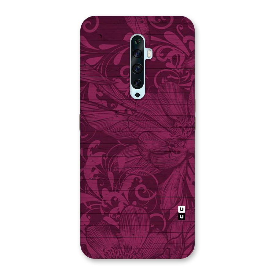 Magenta Floral Pattern Back Case for Oppo Reno2 F