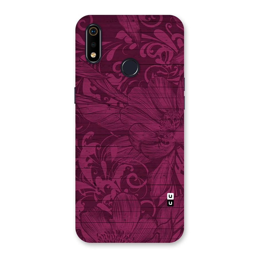 Magenta Floral Pattern Back Case for Realme 3i