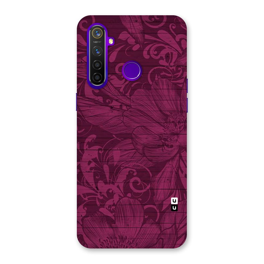 Magenta Floral Pattern Back Case for Realme 5 Pro
