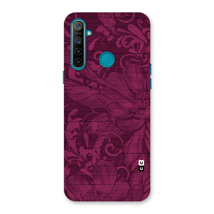 Magenta Floral Pattern Back Case for Realme 5i