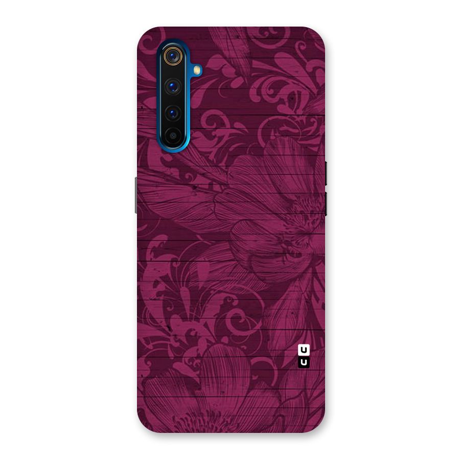 Magenta Floral Pattern Back Case for Realme 6 Pro