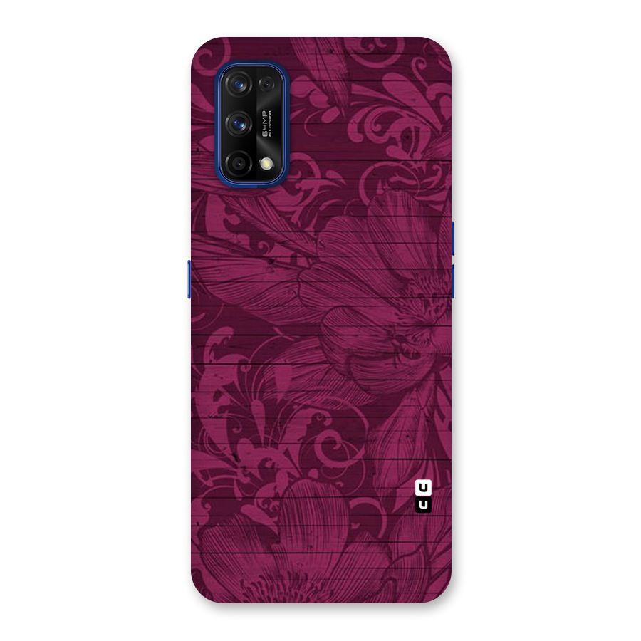 Magenta Floral Pattern Back Case for Realme 7 Pro