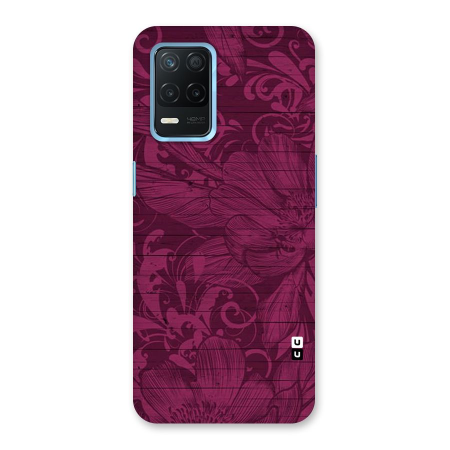 Magenta Floral Pattern Back Case for Realme 8 5G