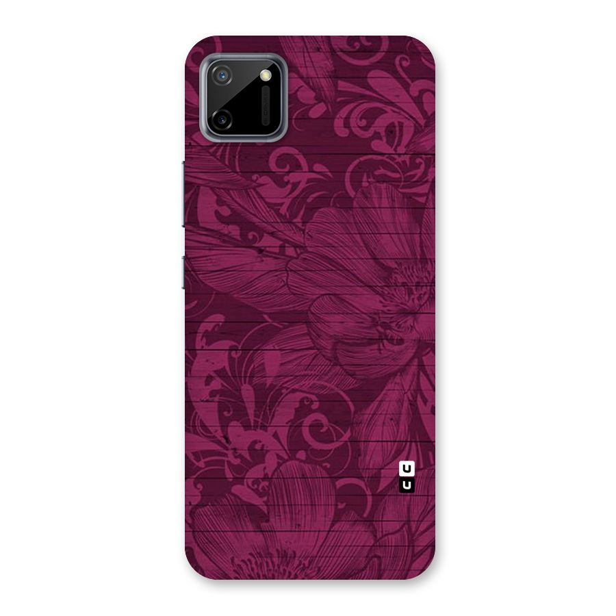 Magenta Floral Pattern Back Case for Realme C11