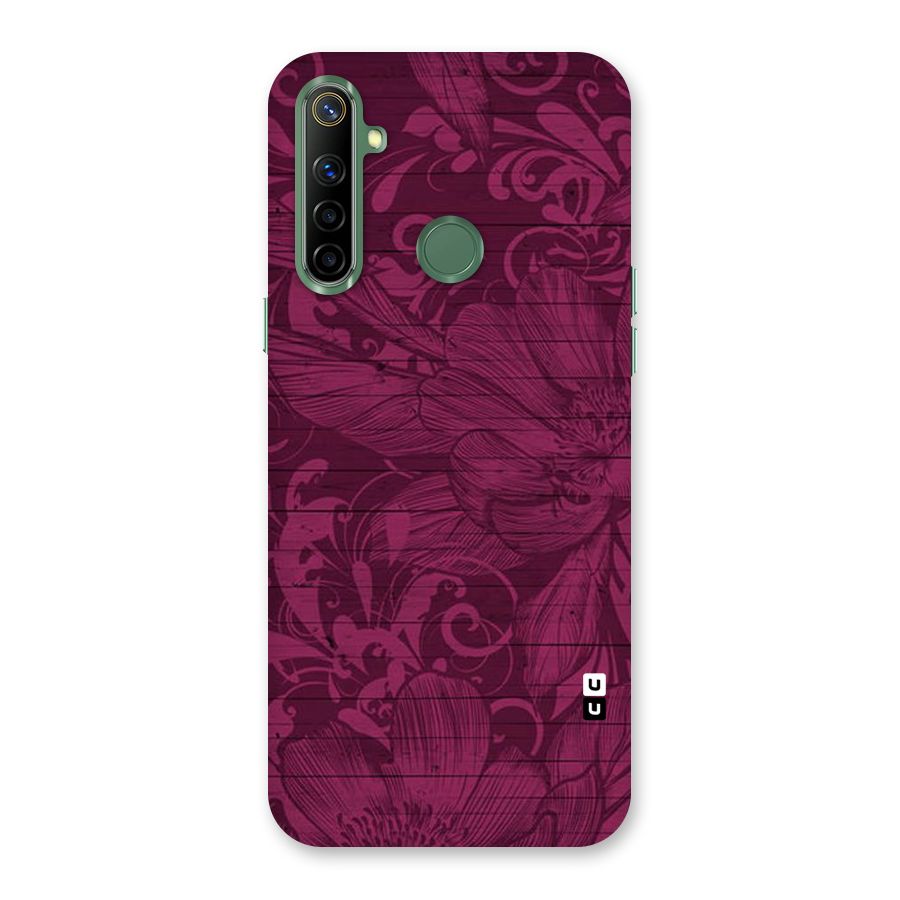 Magenta Floral Pattern Back Case for Realme Narzo 10