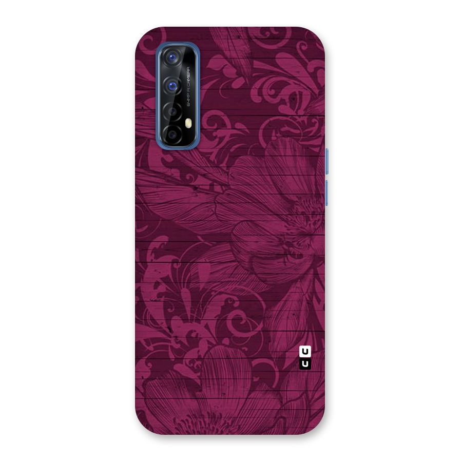 Magenta Floral Pattern Back Case for Realme Narzo 20 Pro