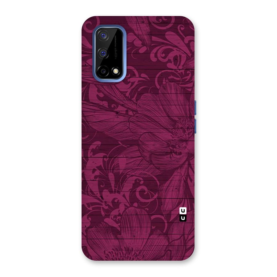 Magenta Floral Pattern Back Case for Realme Narzo 30 Pro