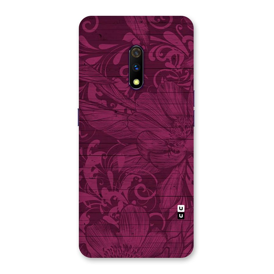 Magenta Floral Pattern Back Case for Realme X