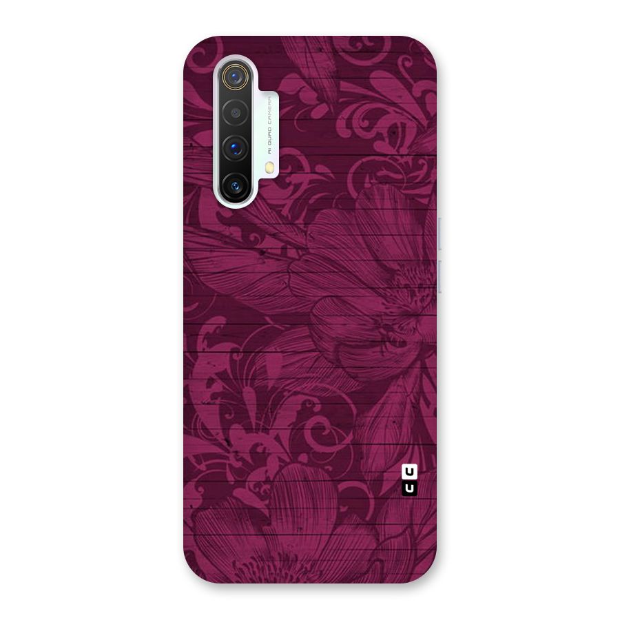 Magenta Floral Pattern Back Case for Realme X3 SuperZoom