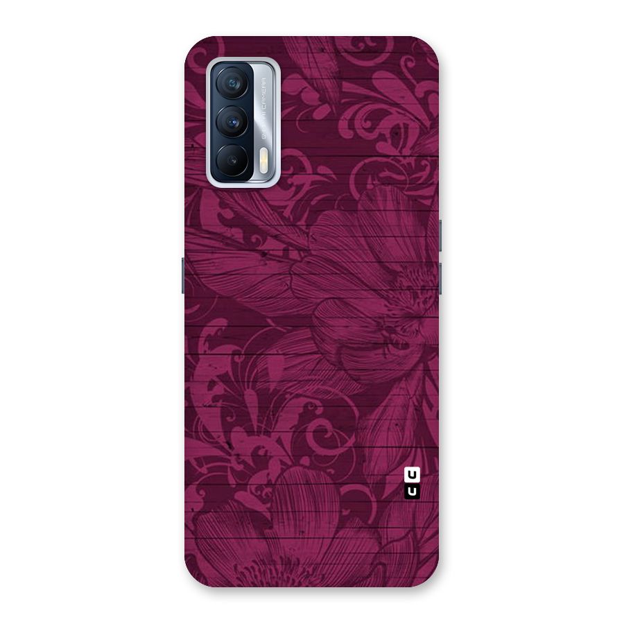 Magenta Floral Pattern Back Case for Realme X7