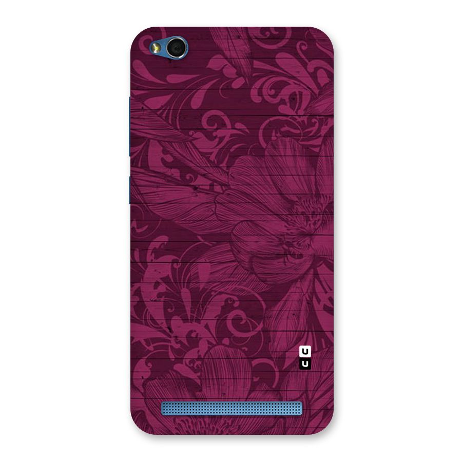 Magenta Floral Pattern Back Case for Redmi 5A