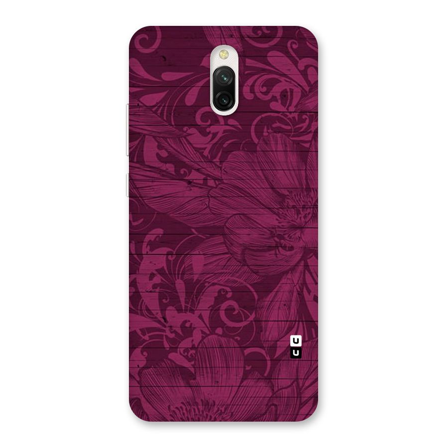 Magenta Floral Pattern Back Case for Redmi 8A Dual