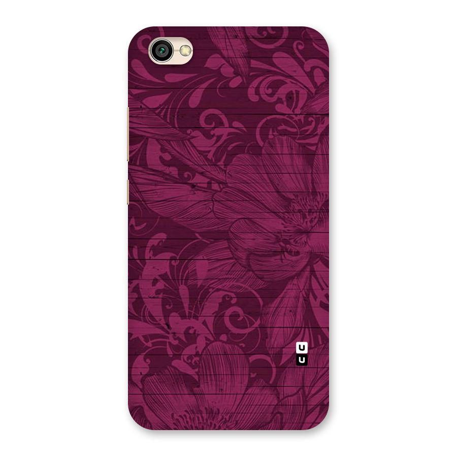 Magenta Floral Pattern Back Case for Redmi Y1 Lite