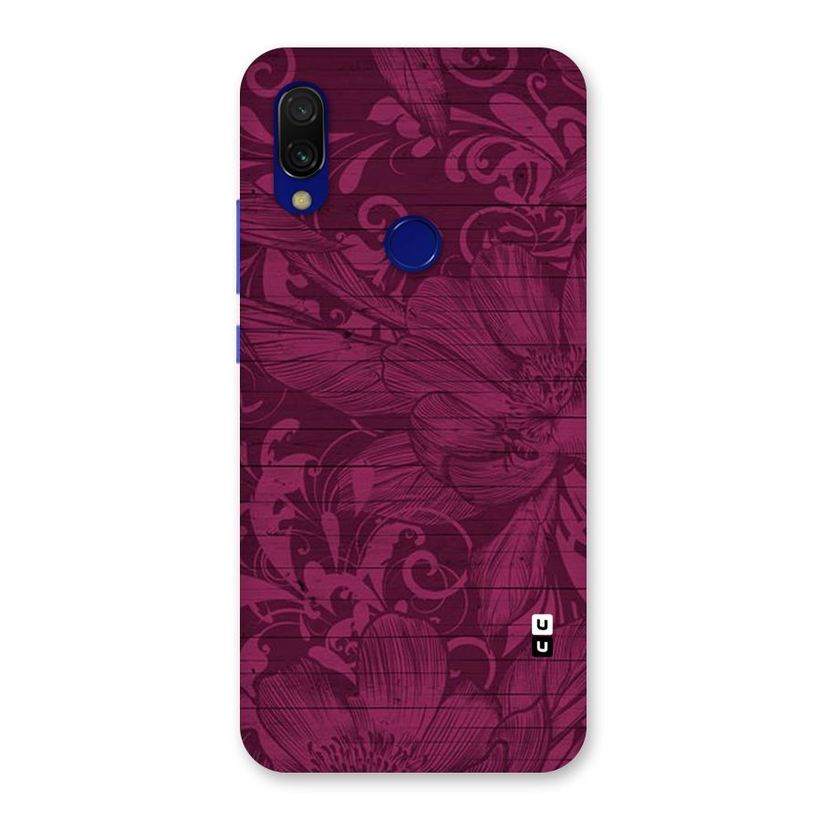 Magenta Floral Pattern Back Case for Redmi Y3