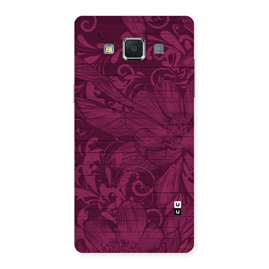 Magenta Floral Pattern Back Case for Samsung Galaxy A5