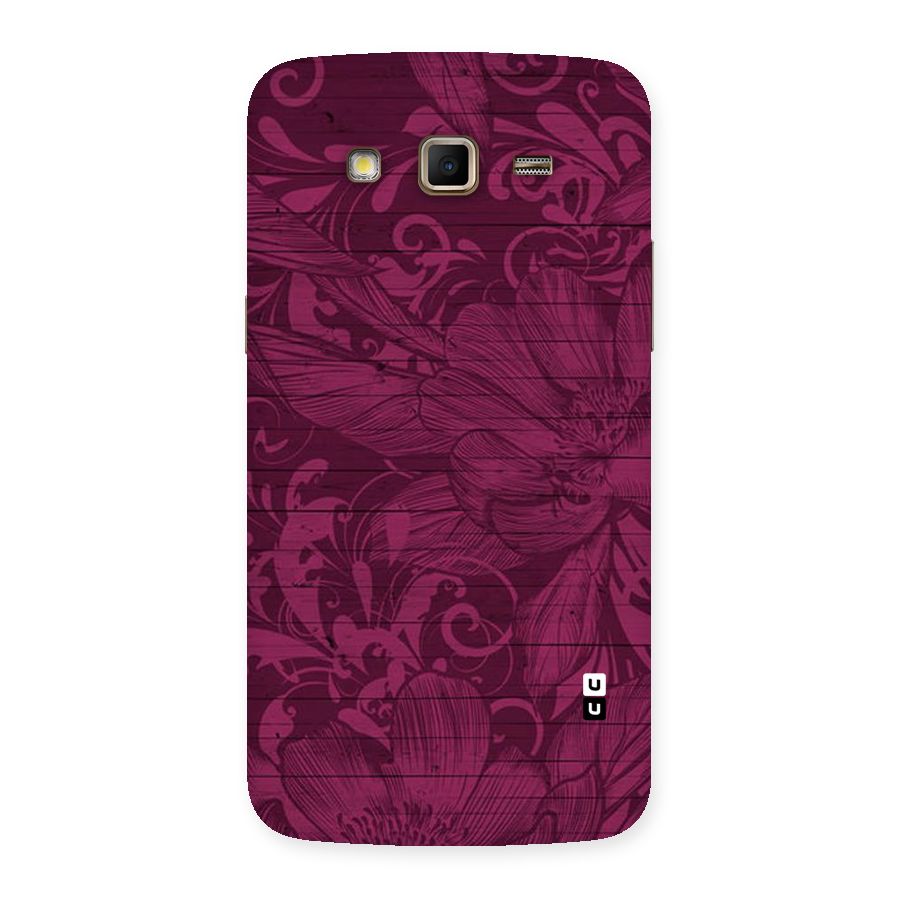 Magenta Floral Pattern Back Case for Samsung Galaxy Grand 2