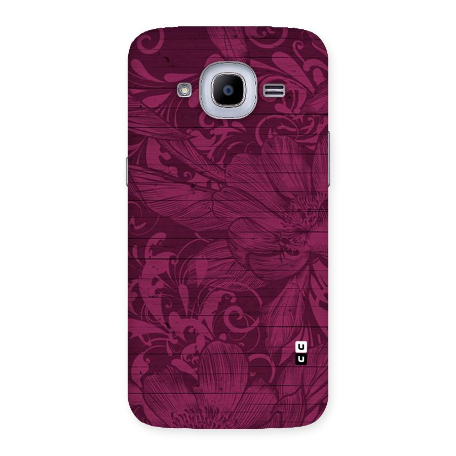Magenta Floral Pattern Back Case for Samsung Galaxy J2 Pro