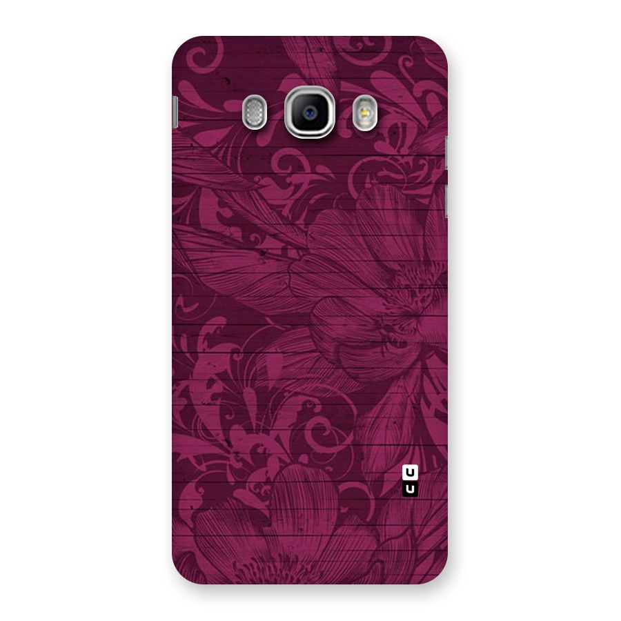Magenta Floral Pattern Back Case for Samsung Galaxy J5 2016