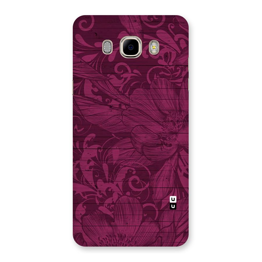 Magenta Floral Pattern Back Case for Samsung Galaxy J7 2016